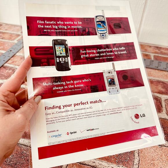 2005 LG Flip Cell Phone Ad Y2K Tech Nostalgia Original Vintage Print Ephemera - Picture 2 of 6